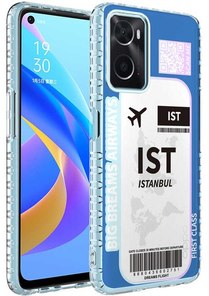 Oppo A96 4g Kılıf Airbag Kenarlı Renkli Desenli Silikon Vlmt Elegans Kapak-No1