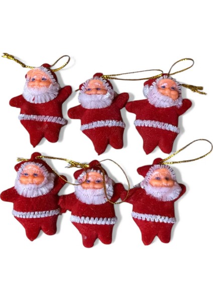6lı Noel Baba Figürü Yılbaşı Ağacı Süsü 5 cm fiyatları