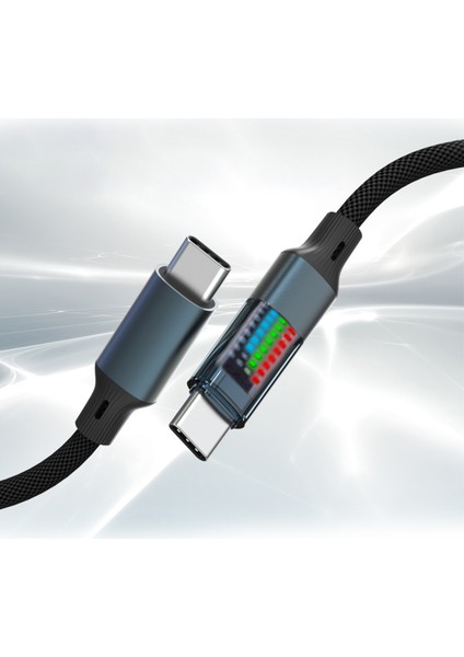 Infinix Gt Serisi Uyumlu 45W Type-C To Type-C Hızlı Şarj ve Veri Kablosu |led Işıklı | 100 cm Sağlam Fiber Örgü Usb-C Kablo fiyatları