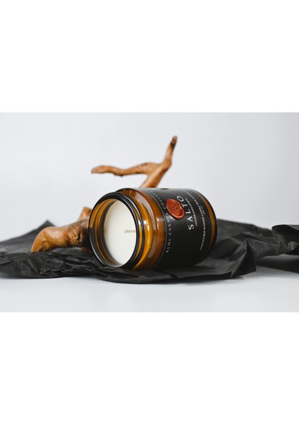 Salto - Adaçayı Okyanus Vetiver Kokulu Doğal Soya El Yapımı Kavanoz Mum