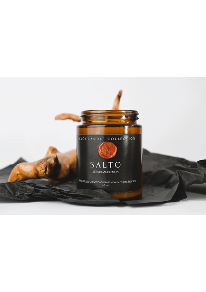 Salto - Adaçayı Okyanus Vetiver Kokulu Doğal Soya El Yapımı Kavanoz Mum modelleri