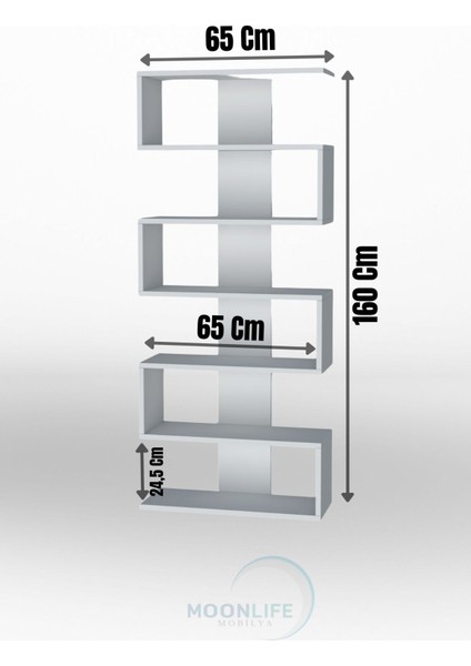 Paris Dekoratif Kitaplık Siyah