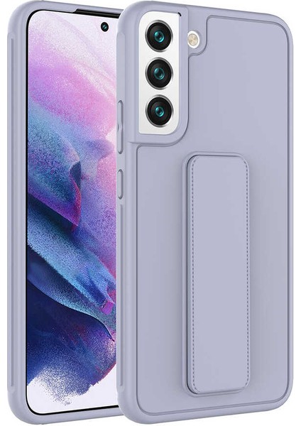 Galaxy S22 Plus Kılıf Vlmt Qstand Kapak-Gri