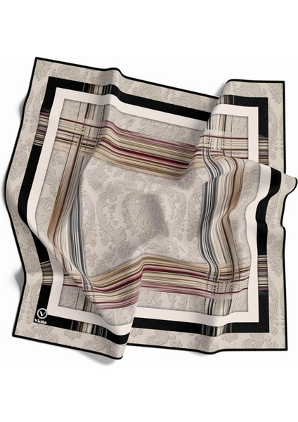 Soft Çerçeveli ve Batik Desenli Siyah Renkli 90X90 Eşarp (Ipek Içermez) Kenar Dikiş Şekli El Dikişli fiyatları