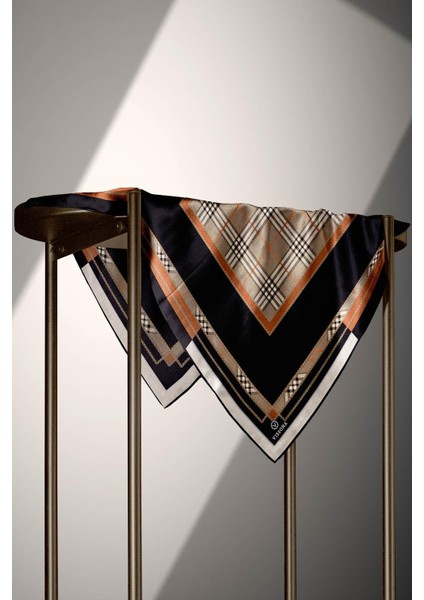 % 57 Ipek % 43 Viskon Twill Ipek Ekose Desenli Taba Renkli 90X90 Eşarp Dikim Şekli : El Dikişi fırsatları