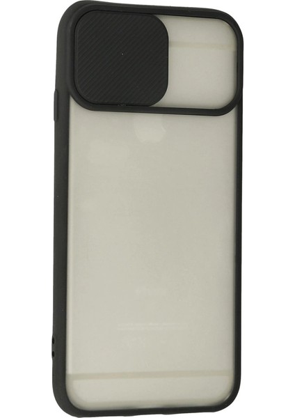 Iphone 6 Kılıf Palm Buzlu Kamera Sürgülü Silikon - Siyah modelleri