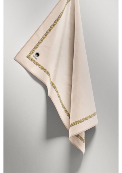 Twill Kenar Motifi Zincir Desenli Düz Krem Renkli 90X90 Dikim Şekli : El Dikişi Eşarp (Ipek Içermez) fırsatları