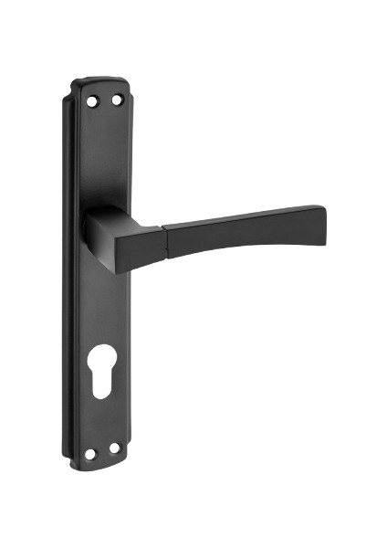 Viktorya Kol Aynalı Siyah Yale Kapı Kolu