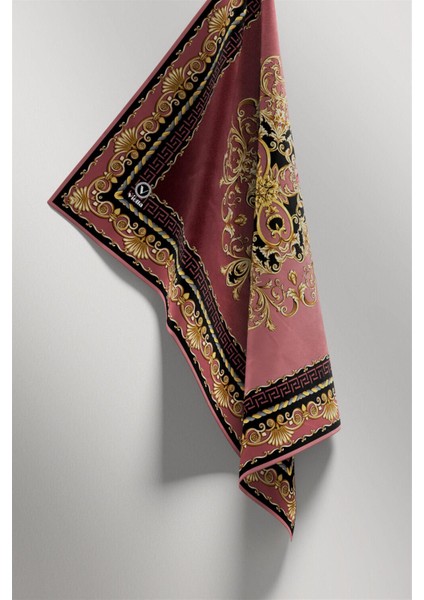 Twill Barok Desenli Gül Kurusu Renkli 90X90 Eşarp (Ipek Içermez) Dikim Şekli : El Dikişi indirimleri
