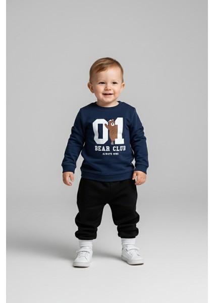 Erkek Çocuk Bear Club Baskılı Rahat Kalıp Sweatshirt (5 Yaş) fiyatları