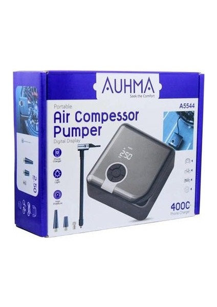 A5544 Taşınabilir Dijital Ekranlı Şarjlı Lastik Şişirme Pompası,hava Kompresörü Pompası
