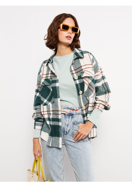 Yeni Sezon Ekose Uzun Kollu Flanel Oversize Kadın Oduncu Gömlek Ceket fiyatları