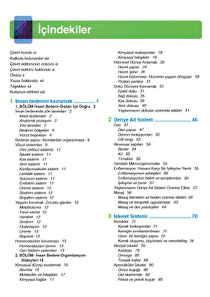 Anatomi ve Fizyoloji Kolektif Yazar Üçüncü Baskı Eğitim Düzeyi Normal Boy modelleri