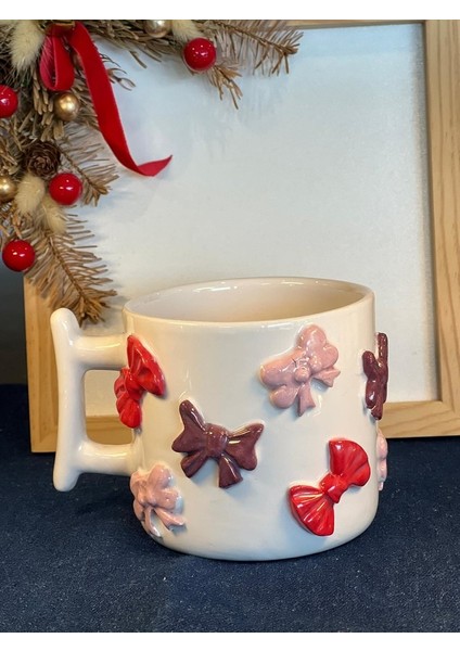 Büyük Boy 420ML Rengarenk Kurdele Temalı Kupa