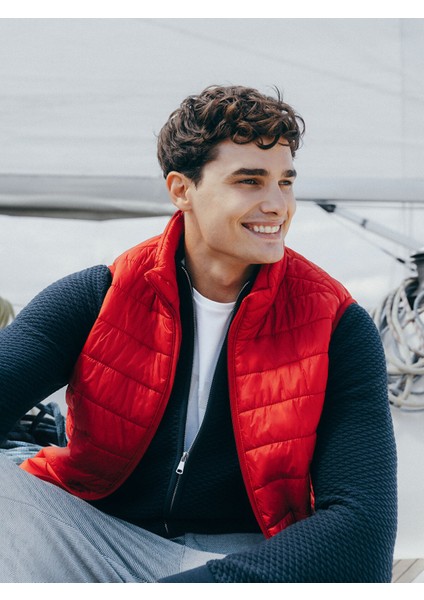 Yeni Sezon Standart Kalıp Dik Yaka Erkek Triko Hırka fiyatları