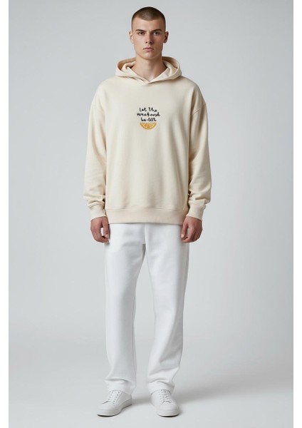 Weekend Oversize Unisex Kapüşonlu Sweatshirt