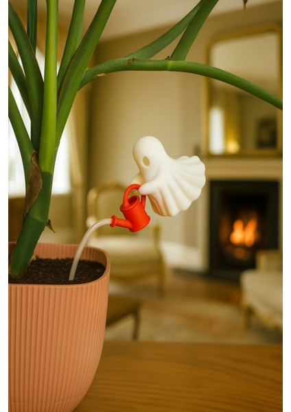 Bitki Sulayan Hayalet Dekoru - Ev Dekorasyonu - Tea Light Mum Hediyeli fırsatları