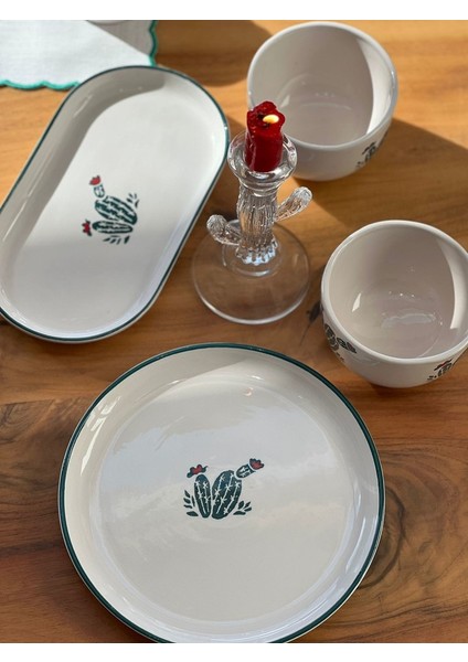 2 Li Kaktüs 21CM Tabak modelleri