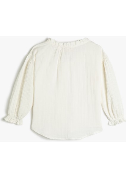 Gömlek Pamuklu Uzun Kollu Elastik Manşetli Dik Yaka fiyatları