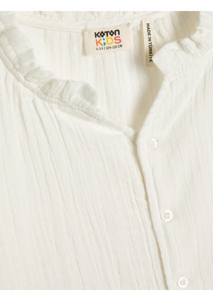 Gömlek Pamuklu Uzun Kollu Elastik Manşetli Dik Yaka modelleri