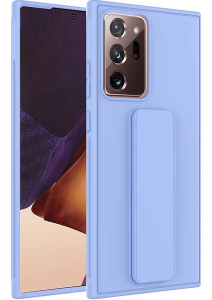 Galaxy Note 20 Ultra Kılıf Vlmt Qstand Kapak-Lila