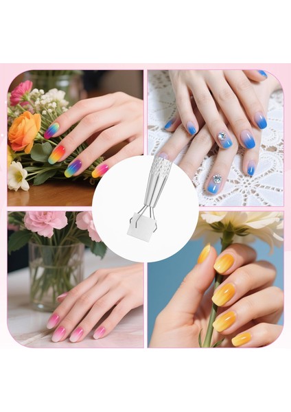 100LÜ Kalemli Küp Nail Art Ombre ve Geçiş Süngeri Seti fırsatları