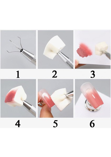 100LÜ Kalemli Küp Nail Art Ombre ve Geçiş Süngeri Seti indirimleri