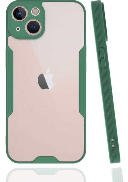Apple iPhone 14 Plus Kılıf Vlmt Parfe Kapak-Koyu Yeşil