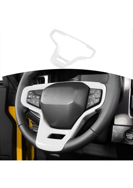 Ford Bronco 2021-2024 Iç Aksesuarlar Için Araç Direksiyon Simidi Paneli Döşeme Kapağı Beyaz (Yurt Dışından) fiyatları