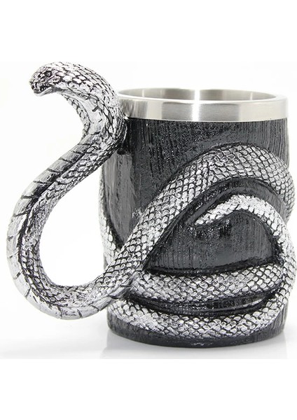 Paslanmaz Çelik Yılan Tasarımlı Kupa Bardak ALK1019