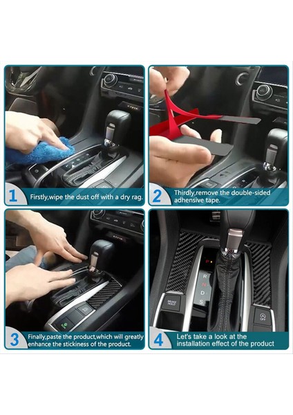 Karbon Fiber Konsol CD Panel Trim Mercedes-Benz C Sınıfı W204 2007-2010 Tip D (Yurt Dışından) modelleri