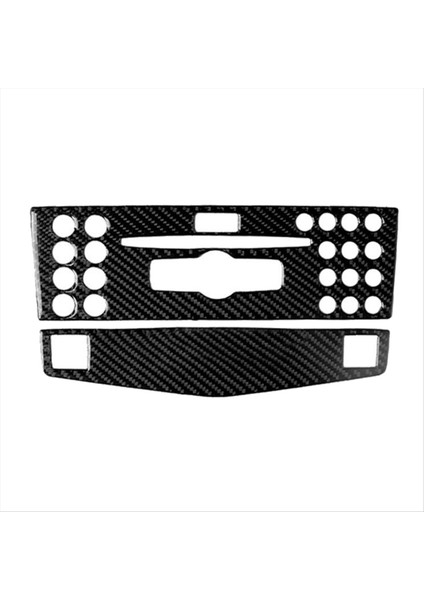 Karbon Fiber Konsol CD Panel Trim Mercedes-Benz C Sınıfı W204 2007-2010 Tip D (Yurt Dışından) fırsatları