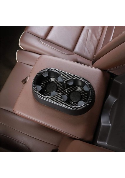 Arka Orta Konsol Koltuk Kupası Tutucu Chevy Sıllado Gmc Sıerra Için Top Kapak 2014-2018 Aksesuarlar Yumuşak Karbon Fiber (Yurt Dışından) fırsatları