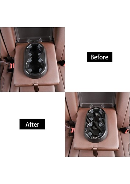 Arka Orta Konsol Koltuk Kupası Tutucu Chevy Sıllado Gmc Sıerra Için Top Kapak 2014-2018 Aksesuarlar Yumuşak Karbon Fiber (Yurt Dışından) indirimleri