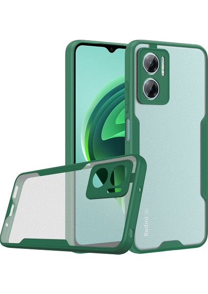 Xiaomi Redmi Note 11E Kılıf Vlmt Parfe Kapak-Koyu Yeşil