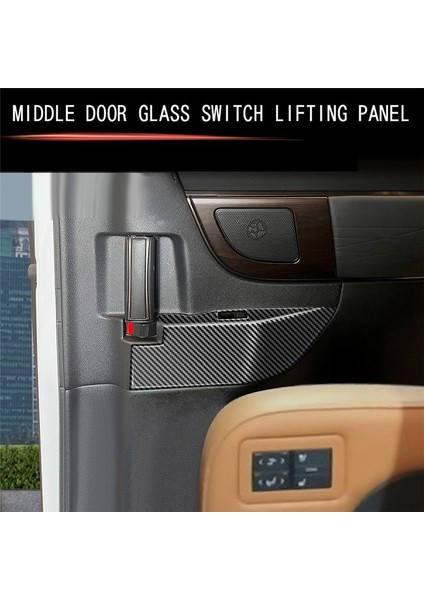 Toyota Alphard/vellfire 40 Serisi 2023 Karbon Fiber Orta Kapı Koltuk Pencere Asansör Anahtarı Cam Kontrolü Kapağı (Yurt Dışından) fırsatları