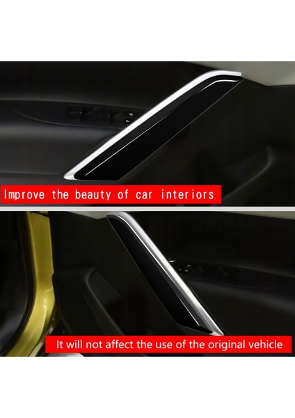 2pcs Parlak Siyah Araba Iç Kapı Tutamı Toyota Corolla Cross Için Cross 2021 2022 Rhd Için (Yurt Dışından) indirimleri