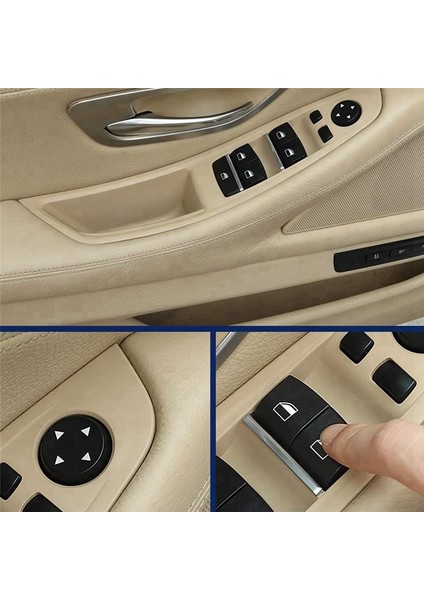 Bmw 5 Serisi F10 F11 2010-2016 Sol Ön Araba Iç Iç Kapı Toyu Panel Trim Kapağı 51417225873 Lhd Siyah (Yurt Dışından)