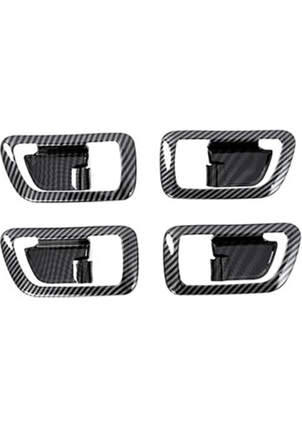 4pcs Karbon Fiber Iç Kapı Kolu Kase Paneli Kapak Mitsubishi Pajero Için Trim 2007-2019 Iç Pervazlar (Yurt Dışından)