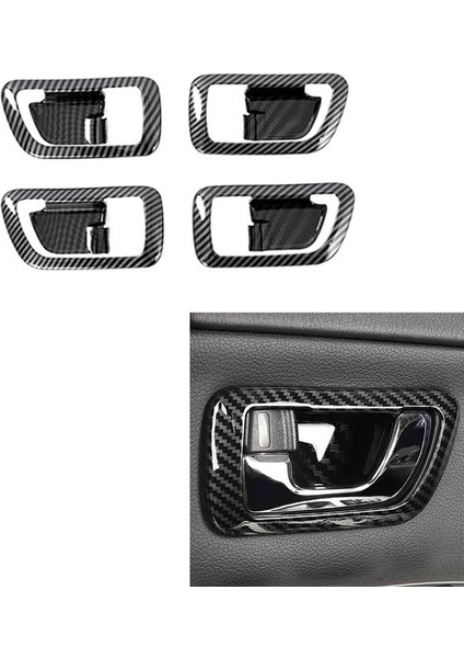 4pcs Karbon Fiber Iç Kapı Kolu Kase Paneli Kapak Mitsubishi Pajero Için Trim 2007-2019 Iç Pervazlar (Yurt Dışından) indirimleri