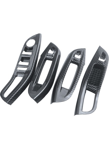Ford Focus Için 3 Mk3 Mk4 2009-2017 Araba Kapısı Iç Koltuk Pencere Paneli Karbon Fiber Dekoratif Sticker 4pcs (Yurt Dışından)