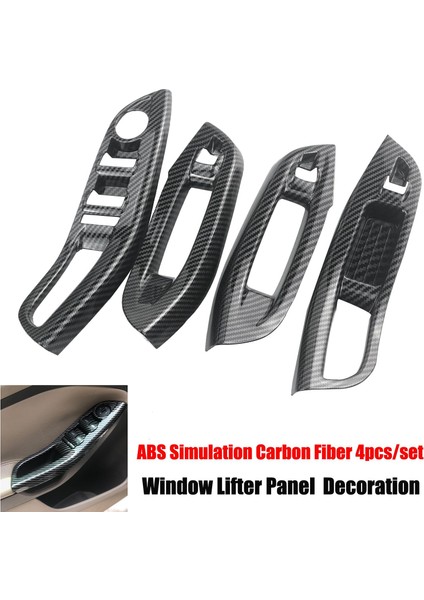 Ford Focus Için 3 Mk3 Mk4 2009-2017 Araba Kapısı Iç Koltuk Pencere Paneli Karbon Fiber Dekoratif Sticker 4pcs (Yurt Dışından) fiyatları