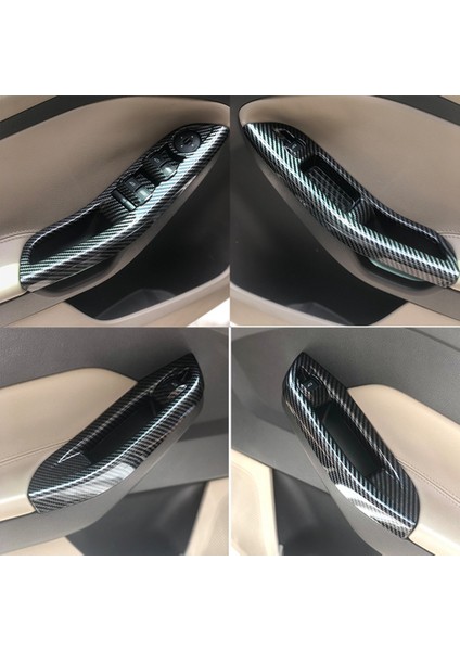 Ford Focus Için 3 Mk3 Mk4 2009-2017 Araba Kapısı Iç Koltuk Pencere Paneli Karbon Fiber Dekoratif Sticker 4pcs (Yurt Dışından) fırsatları