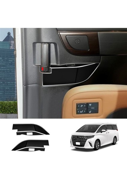 Toyota Alphard/vellfire Için 40 Serisi 2023 Parlak Siyah Orta Kapı Koltuk Pencere Asansör Anahtarı Kapak Cam Kontrolü Kapağı (Yurt Dışından) fırsatları