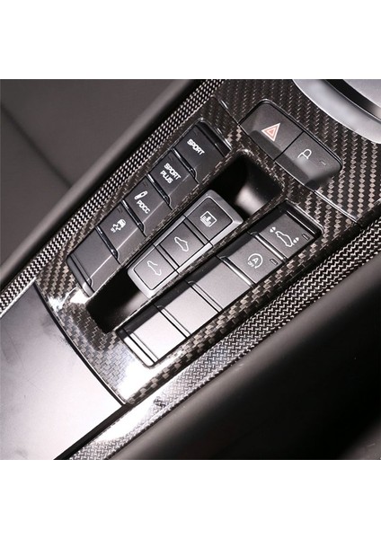 Porsche Için 911 718 2012-2019 Kuru Karbon Fiber Merkezi Kontrol Modu Anahtar Düğmesi Panel Trim Sticker Araç Aksesuarları (Yurt Dışından) fırsatları