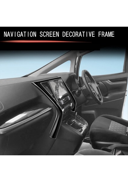 Toyota Alphard/vellfire 30 Serisi 2016-2023 Navigasyon Çerçevesi Merkezi Kontrol Ekran Trim Çerçeve Parlak Siyah (Yurt Dışından) indirimleri