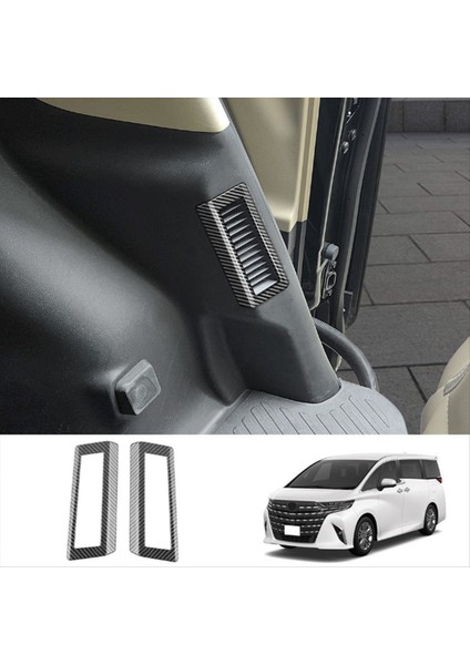 Toyota Alphard Vellfire 40 Serisi 2023+ Karbon Fiber Araba Orta Sıra Hava Outlet Trim Çerçeve Araç Iç Aksesuarları (Yurt Dışından) fiyatları