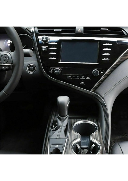 Toyota Camry Için 2018 2018 2019 2020 Karbon Fiber Iç Konsol Konsolu Gösterge Paneli Panel Çerçevesi Çıkartma Kapağı Döşeme (Yurt Dışından) indirimleri