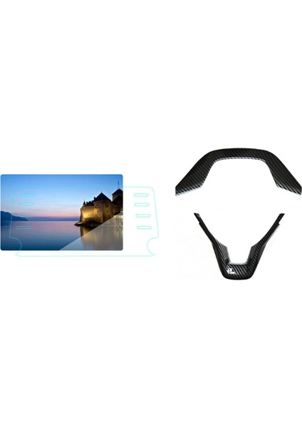 Honda Accord 18-19 Için 2 Adet Direksiyon Simidi Çerçeve Koruyucu Kapak Döşeme ile Araba Hd Temperli Cam Ekran Filmi (Yurt Dışından)