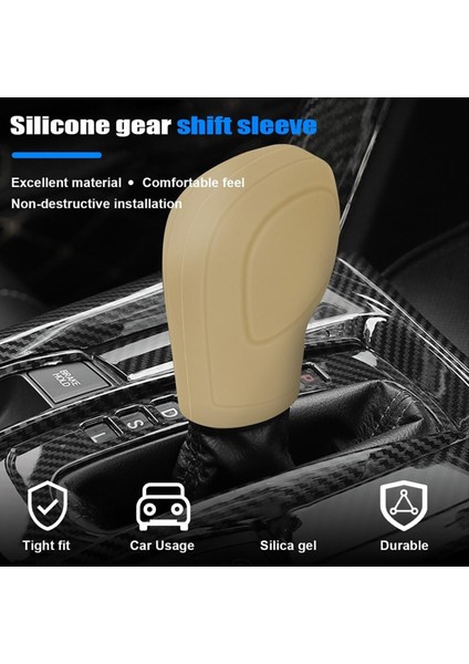 Araba Dişli Vites Düğmesi Kapağı Kayma Önleyici Otomatik Düğme Dişli Çubuk Koruyucusu Evrensel Araç Iç Aksesuarları (Bej) (Yurt Dışından) fiyatları